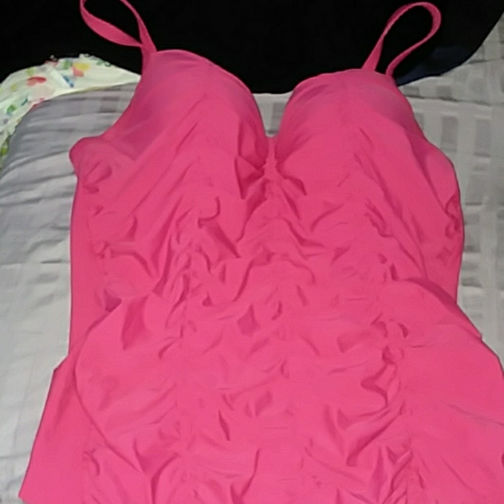 Magenta swim top